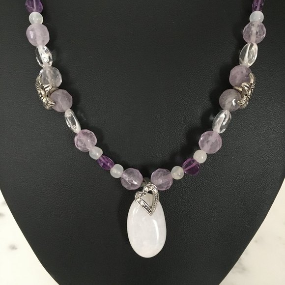 Semi-Precious Amethyst Necklace & Bracelet Set - Picture 6 of 9